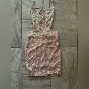 Ethereal Beauty Iridescent Sequin Mini Dress